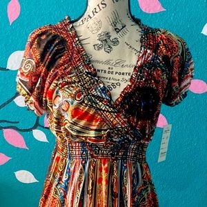 NWT Floor Length Gorgeous Paisley XL Dress